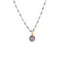Necklace with Circle Elephant Pendant | Gold Plated Brass