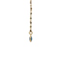 Gold Plated Brass Daisy Necklace With Small Gem