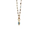 Necklace with Circle Elephant Pendant | Gold Plated Brass