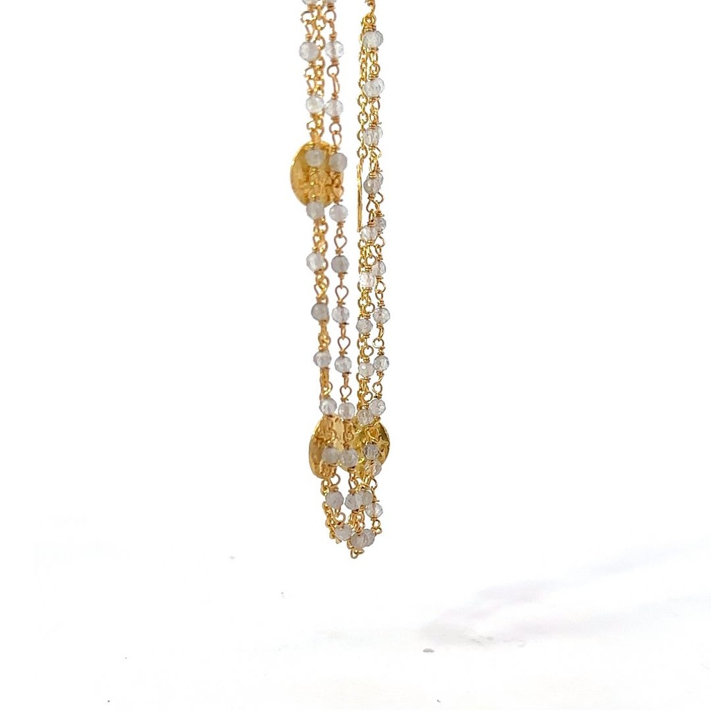 Necklace with Green Pendant | Mixed Stones