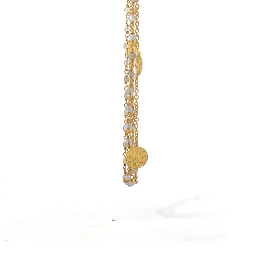 Necklace with Green Pendant | Mixed Stones
