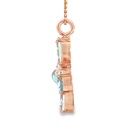 Pendant Blue Topaz & Moonstone Rose Gold