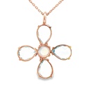 Pendant Blue Topaz & Moonstone Rose Gold