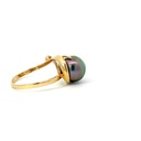 18ct Yellow Gold Tahitian Pearl & Diamond Ring