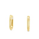 Huggie Hoop Earrings | 12mm x 1.9mm Oblong 9K Yellow Gold