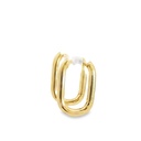 Huggie Hoop Earrings | 12mm x 1.9mm Oblong 9K Yellow Gold