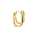 Huggie Hoop Earrings | 12mm x 1.9mm Oblong 9K Yellow Gold
