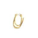 Huggie Hoop Earrings |  Oval 9K Yellow Gold 12mm
