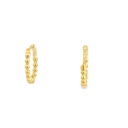 Huggie Hoop Earrings | 10mm x 2mm Ball 9K