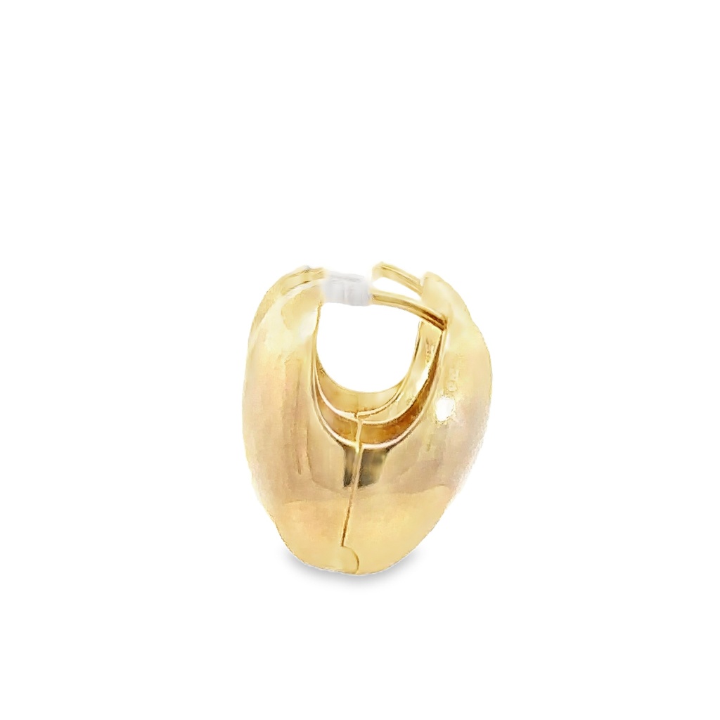 Huggie Hoop Earrings | 10mm x 10mm Rounded 9K