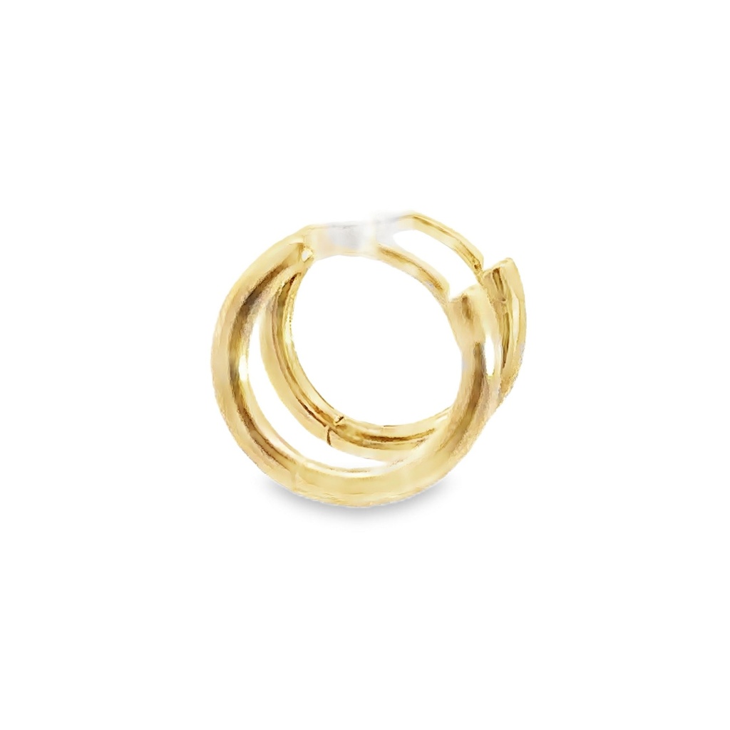Huggie Hoop Earrings | 10mm x 1.9mm Round 9K