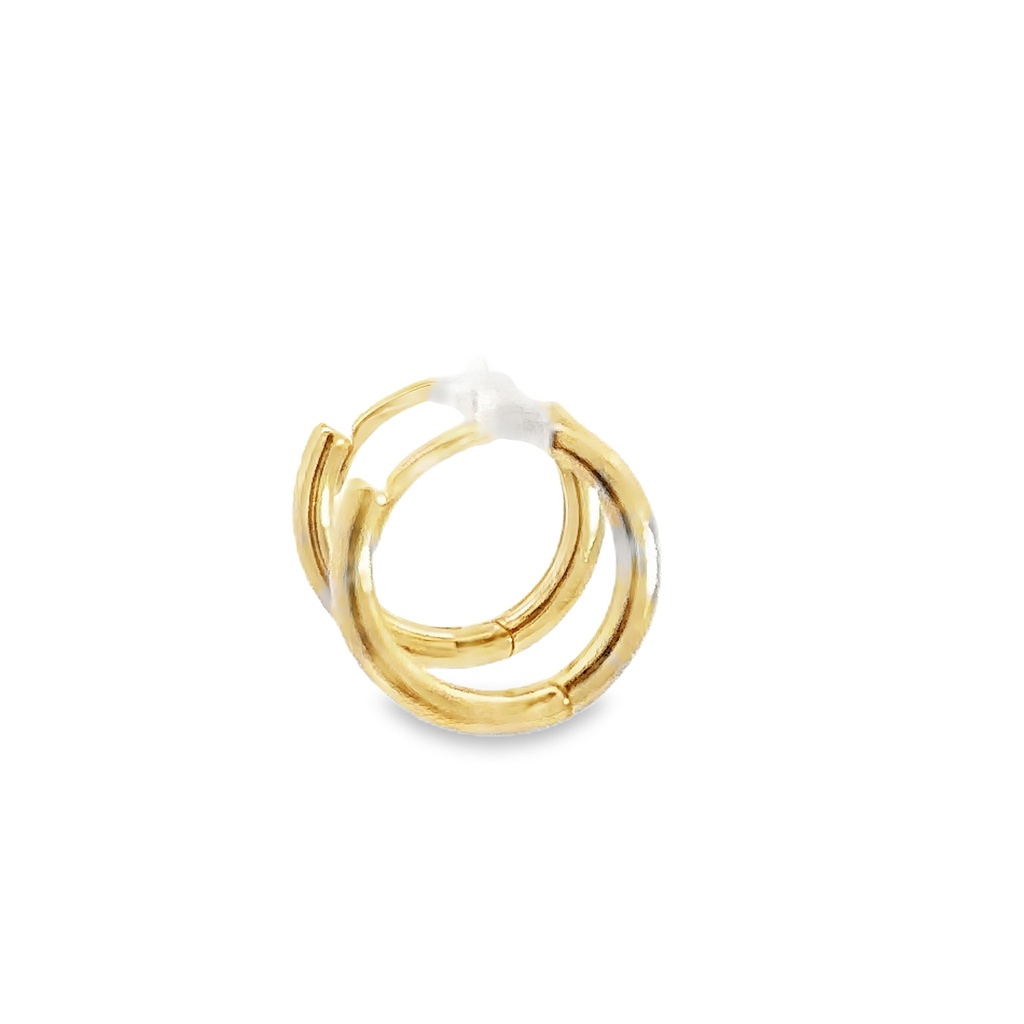 Huggie Hoop Earrings | 10mm x 1.9mm Round 9K