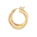 Hoop Earrings | 15mm x 3mm Round 9K Yellow Gold
