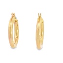Hoop Earrings | 15mm x 3mm Round 9K Yellow Gold