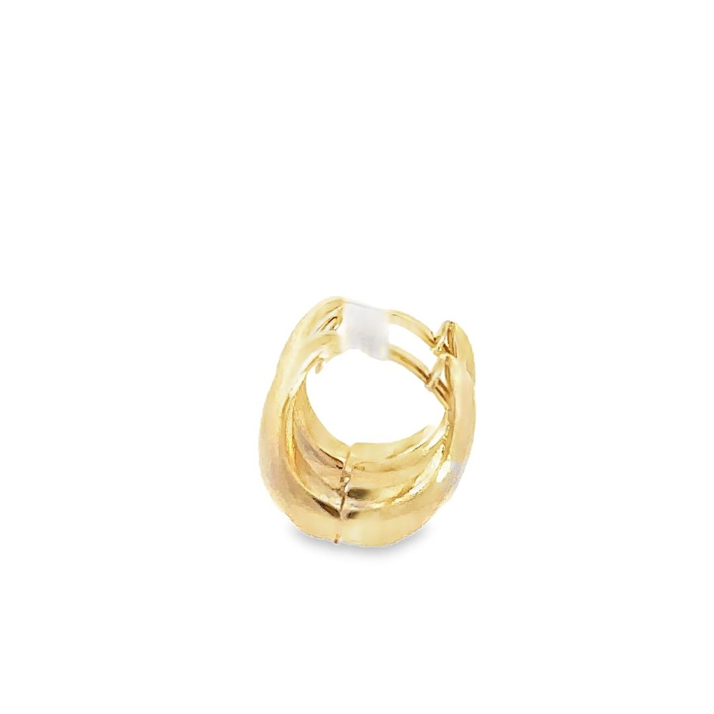 Huggie Hoop Earrings | 8mm x 9mm Graduating 9K Gold