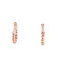 Huggie Hoop Earrings | Ball 10x2mm 9K Rose Gold
