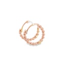 Huggie Hoop Earrings | Ball 10x2mm 9K Rose Gold