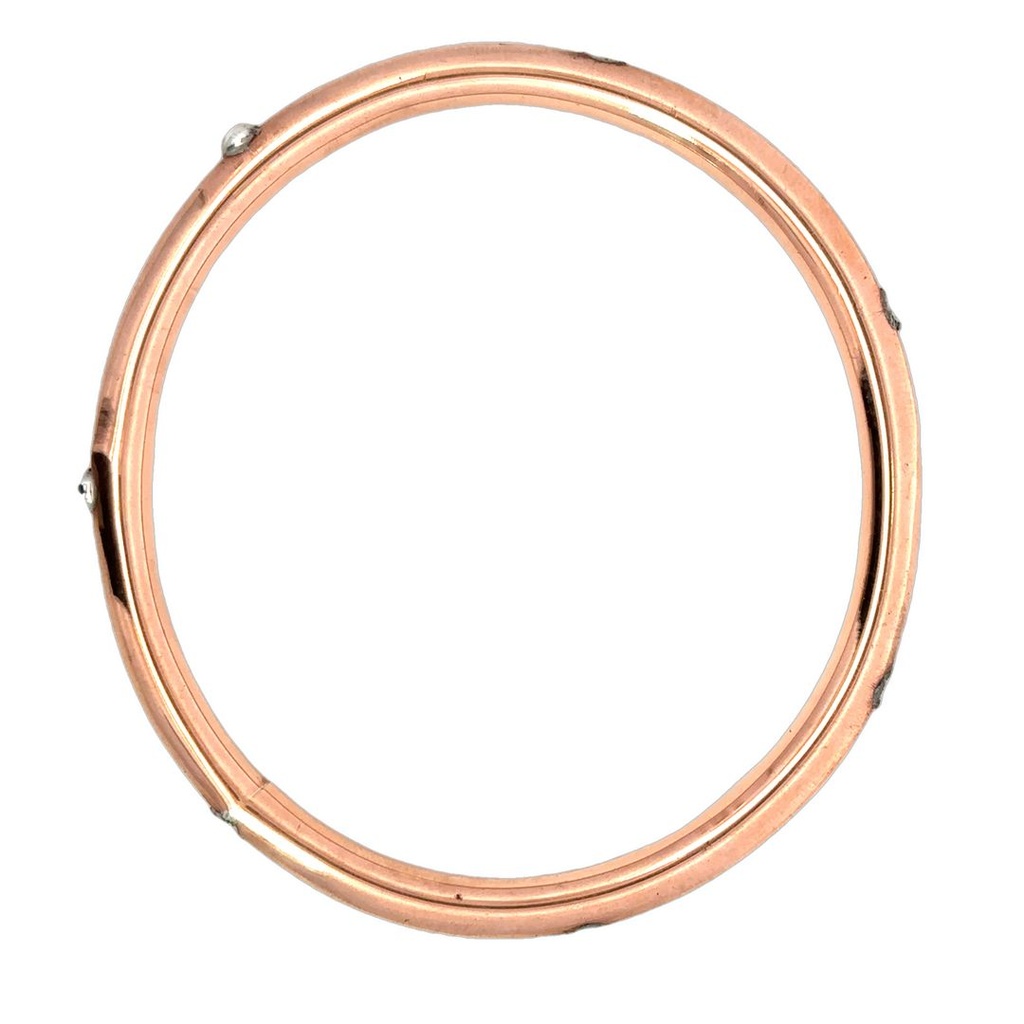 Bangle | Copper With Silver Beads