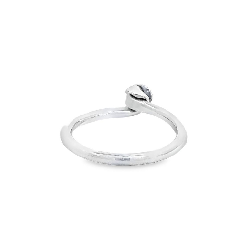 Ring | Folded Silver Leaf Top