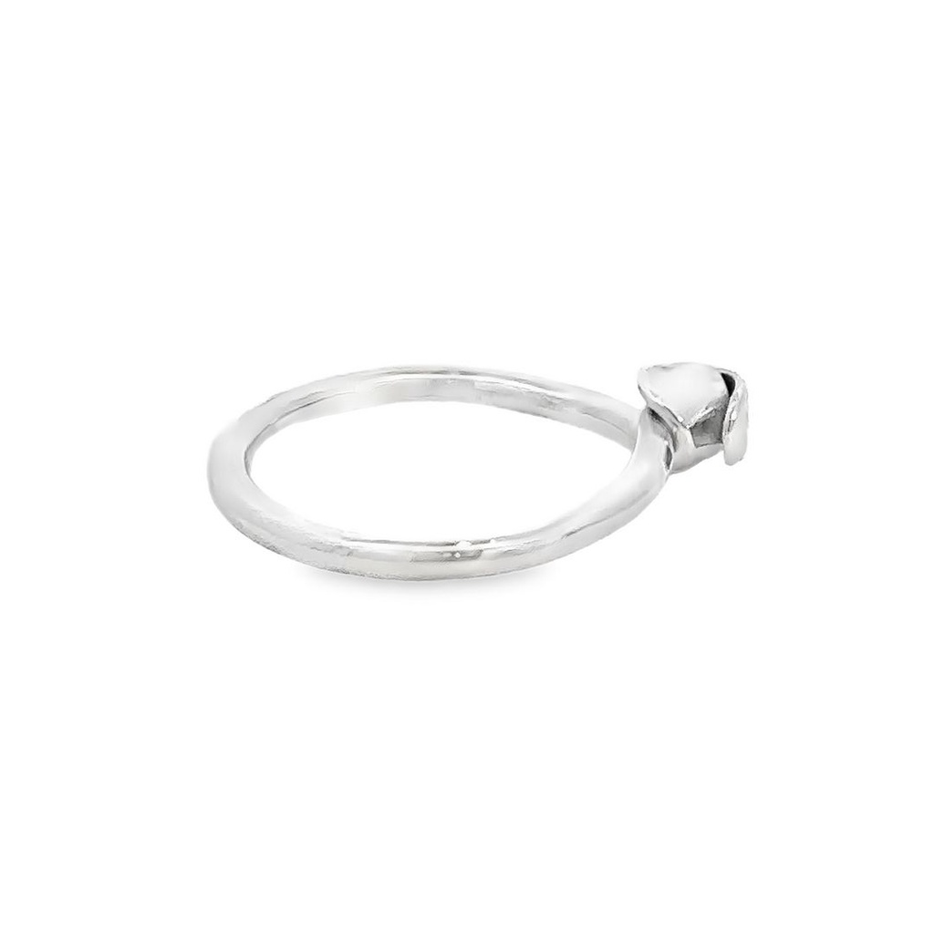 Ring | Folded Silver Leaf Top
