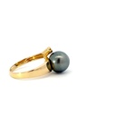 18ct Yellow Gold Tahitian Pearl & Diamond Ring