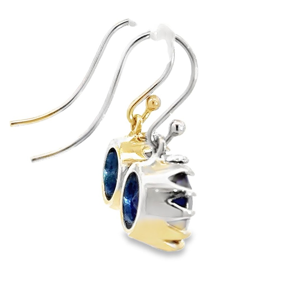 Earrings | Silver Created Sapphire Drops