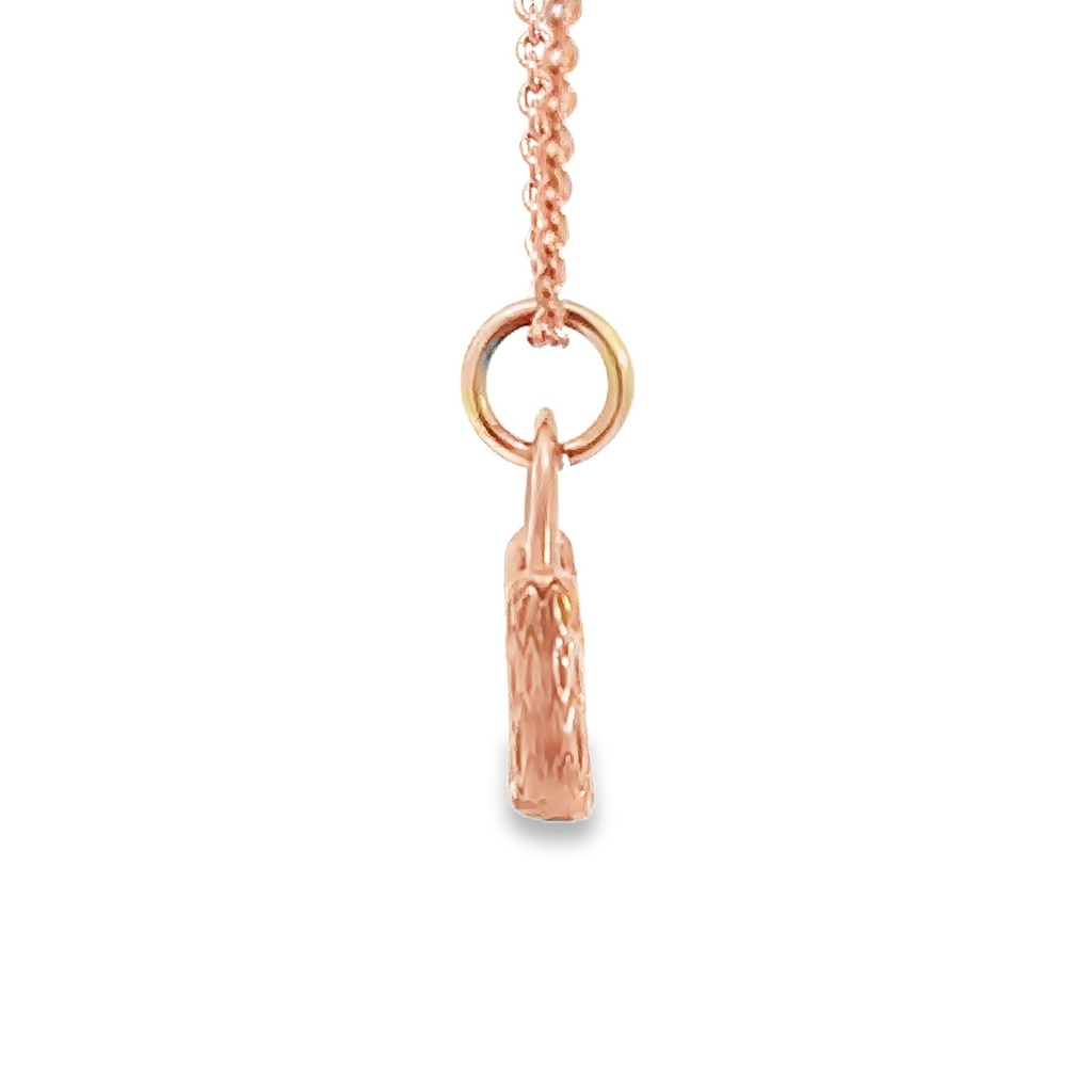 Pendant | Geometric Design Bilum In Rose Gold