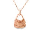Pendant | Geometric Design Bilum In Rose Gold