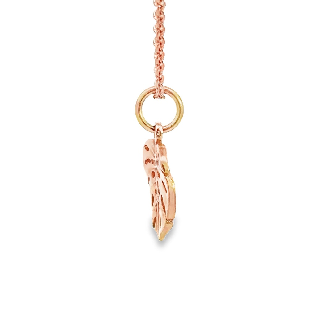 Pendant | Monstera Leaf In 9K Rose Gold