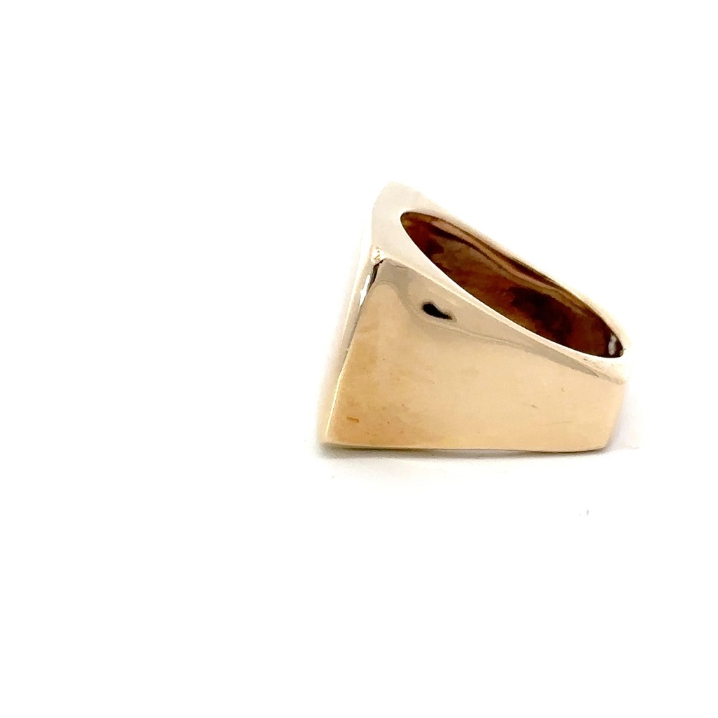 9ct Yellow Gold Rectangular Flat Top Ring