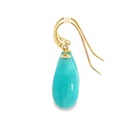 Amazonite Earrings | 9K Yellow Gold Hooks
