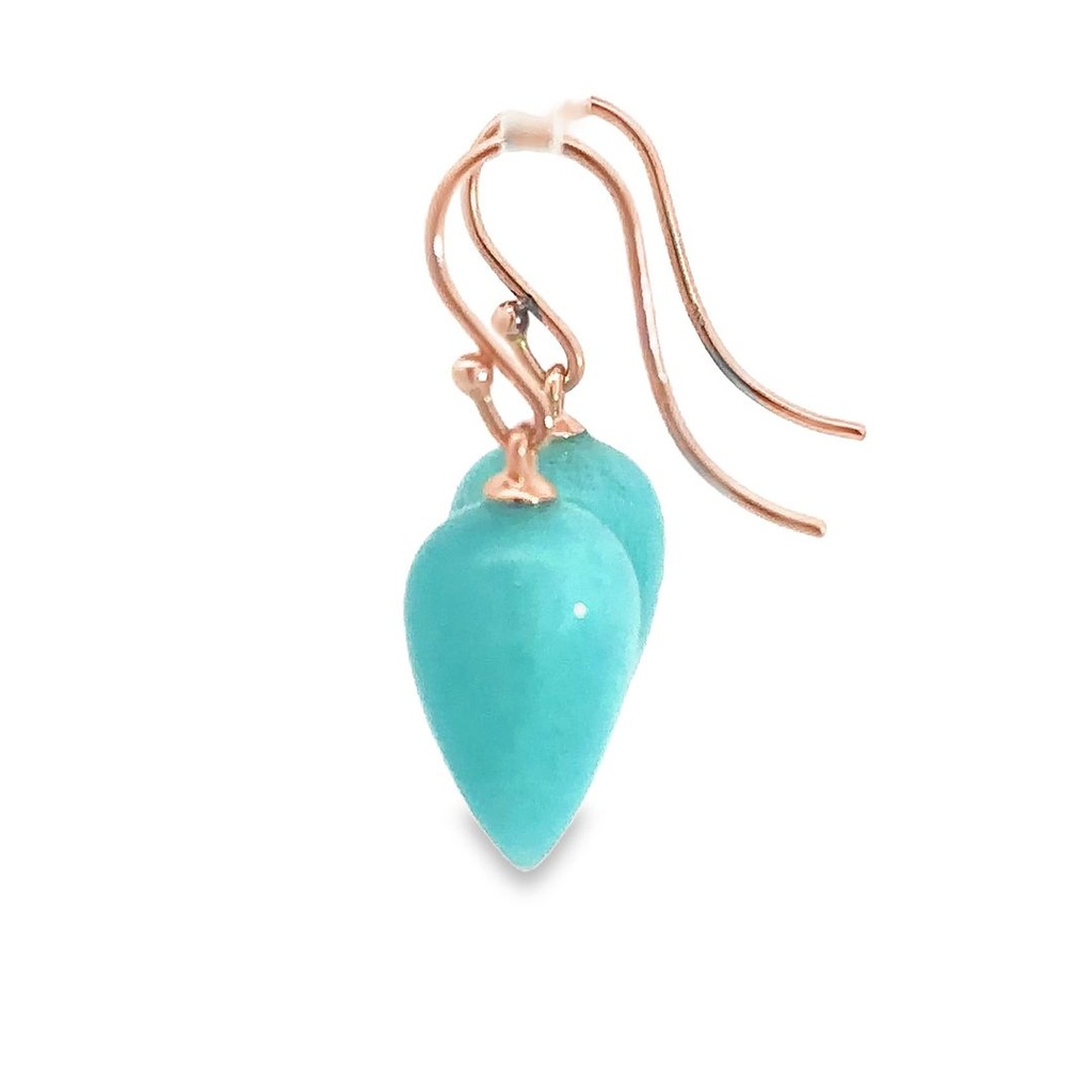 Earrings | Inverted Amazonite Drops 9K Hooks