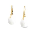 Earrings | White Agate Drops On 9K Gold Hooks