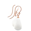 Earrings | White Agate Drops On 9K Rose Gold Hooks