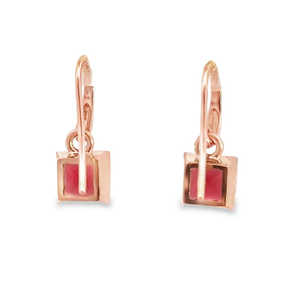 Earrings | Garnets In 9 Carat Rose Gold