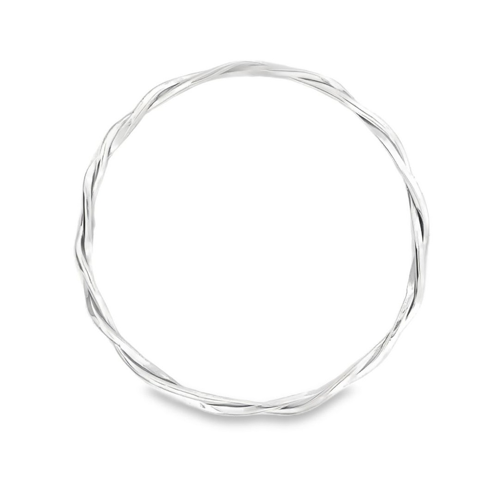 Bangle | Wide Weave Rope Style In Sterling Silver