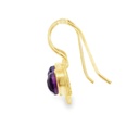 Earrings | Gold Plated Brass With Amethyst