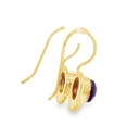 Earrings | Gold Plated Brass With Amethyst