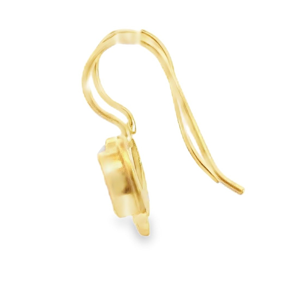 Earrings | Gold Plated Brass With Rose Quartz