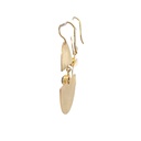 Earrings | Gold Plated Brass Tiered Moons