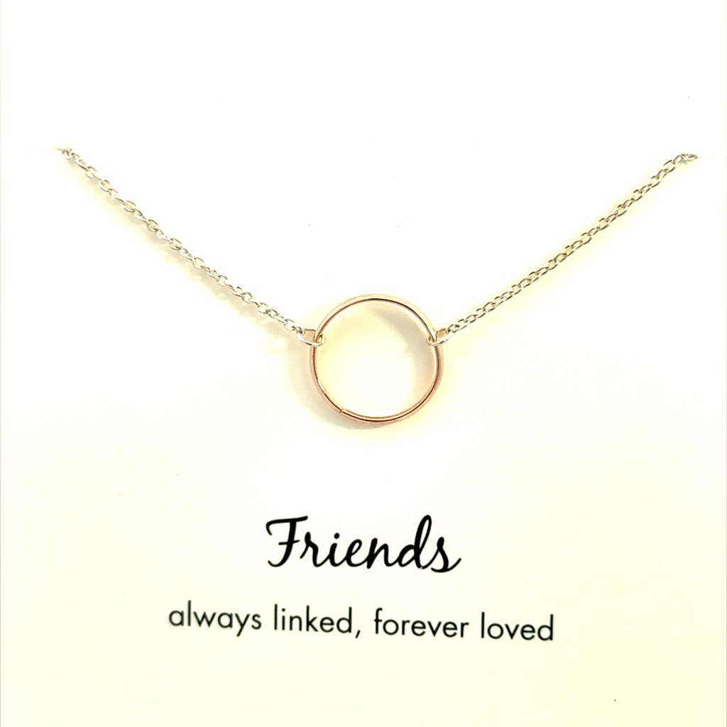 Petals Silver 'Friends' Circle Necklace