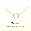 Petals Silver 'Friends' Circle Necklace