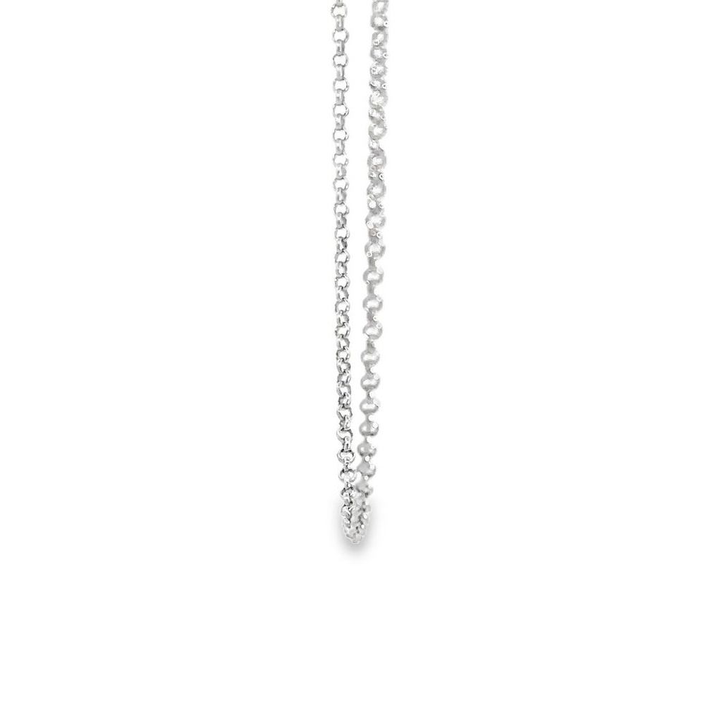 Chain Necklace | 18k White Gold Belcher