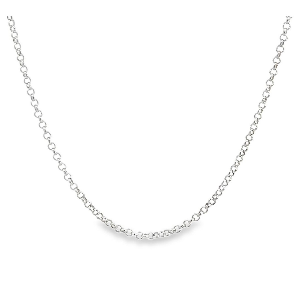 Chain Necklace | 18k White Gold Belcher