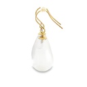 Earrings | Frosted Rock Crystal Drops 9K