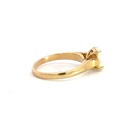 Opal Ring | 18K Yellow Gold Solid White Opal