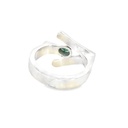 Ring With A Natural Emerald In Sterling Silver