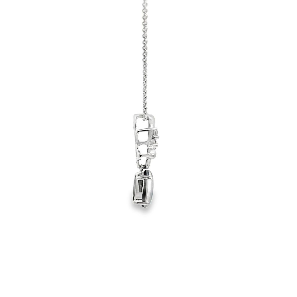 Opal Pendant | Triplet With CZ Detail In Silver