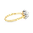 Opal Ring | 18K Gold & Platinum Solid White Opal