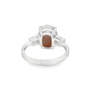 Opal Ring With Diamond Halo | 18K Lightning Ridge